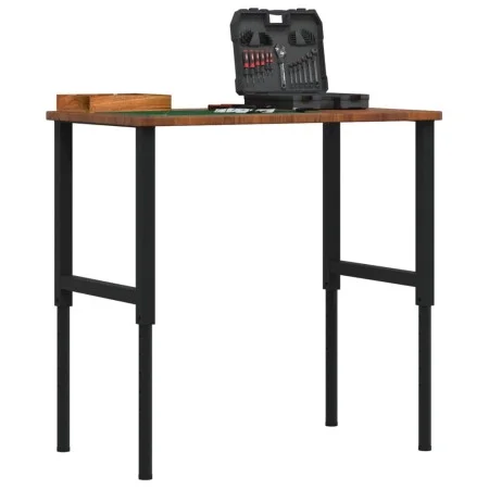 Rechteckiger Massivholzarbeitstisch 100x60x(71,5-98) cm von , Arbeitstische - Ref: Foro24-3309681, Preis: 142,91 €, Rabatt: %