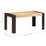 Mesa de comedor de madera maciza de mango 160x80x76 cm de , Mesas de cocina y de comedor - Ref: Foro24-3060199, Precio: 359,8...