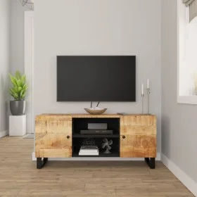 Mueble de TV madera maciza de mango 105x33x46 cm de , Muebles TV - Ref: Foro24-345220, Precio: 124,93 €, Descuento: %