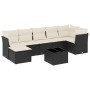 Set de sofás de jardín 8 piezas y cojines ratán sintético negro en Conjuntos de jardín | Comprar online en Foru.es