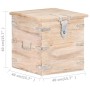 Baúl de madera maciza de acacia 40x40x40 cm de , Baúles de almacenamiento - Ref: Foro24-289646, Precio: 119,62 €, Descuento: %