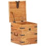 Baúl de madera maciza de acacia 40x40x40 cm de , Baúles de almacenamiento - Ref: Foro24-289645, Precio: 141,07 €, Descuento: %
