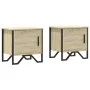 Mesitas de noche 2 uds contrachapado color roble 40x30x40 cm de , Mesitas de noche - Ref: Foro24-848517, Precio: 48,35 €, Des...