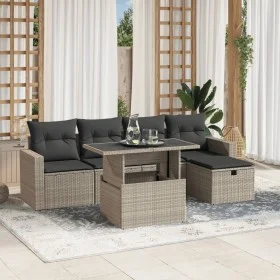 Set de sofás de jardín 6 pzas y cojines ratán sintético gris de , Conjuntos de jardín - Ref: Foro24-3274812, Precio: 432,50 €...
