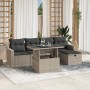 Set de sofás de jardín 6 pzas y cojines ratán sintético gris de , Conjuntos de jardín - Ref: Foro24-3274812, Precio: 415,60 €...