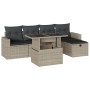Set de sofás de jardín 6 pzas y cojines ratán sintético gris de , Conjuntos de jardín - Ref: Foro24-3274812, Precio: 415,60 €...