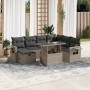 Set de sofás de jardín 8 pzas y cojines ratán sintético gris de , Conjuntos de jardín - Ref: Foro24-3275002, Precio: 595,03 €...