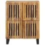 Aparador de madera maciza de mango rugosa 60x34x75 cm de , Taquillas y armarios de almacenamiento - Ref: Foro24-377564, Preci...