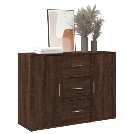Aparador de madera de ingeniería marrón roble 90,5x29,5x65 cm de , Aparadores - Ref: Foro24-849880, Precio: 95,42 €, Descuent...