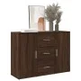 Aparador de madera de ingeniería marrón roble 90,5x29,5x65 cm de , Aparadores - Ref: Foro24-849880, Precio: 93,70 €, Descuent...