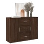 Aparador de madera de ingeniería marrón roble 90,5x29,5x65 cm de , Aparadores - Ref: Foro24-849880, Precio: 95,42 €, Descuent...