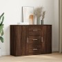 Aparador de madera de ingeniería marrón roble 90,5x29,5x65 cm de , Aparadores - Ref: Foro24-849880, Precio: 95,42 €, Descuent...