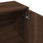 Aparador de madera de ingeniería marrón roble 90,5x29,5x65 cm de , Aparadores - Ref: Foro24-849880, Precio: 95,42 €, Descuent...