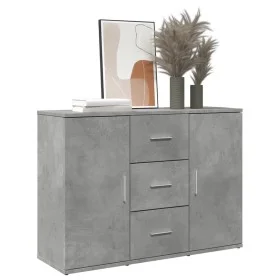 Aparador madera de ingeniería gris hormigón 90,5x29,5x65 cm by , Sideboards - Ref: Foro24-849877, Price: 87,76 €, Discount: %