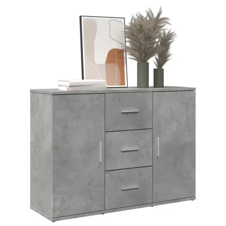 Aparador madera de ingeniería gris hormigón 90,5x29,5x65 cm de , Aparadores - Ref: Foro24-849877, Precio: 87,76 €, Descuento: %