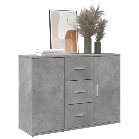 Aparador madera de ingeniería gris hormigón 90,5x29,5x65 cm de , Aparadores - Ref: Foro24-849877, Precio: 90,34 €, Descuento: %