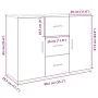 Aparador madera de ingeniería gris hormigón 90,5x29,5x65 cm de , Aparadores - Ref: Foro24-849877, Precio: 87,76 €, Descuento: %