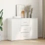 Aparador de madera de ingeniería blanco brillo 90,5x29,5x65 cm de , Aparadores - Ref: Foro24-849875, Precio: 102,69 €, Descue...