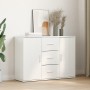 Aparador de madera de ingeniería blanco brillo 90,5x29,5x65 cm de , Aparadores - Ref: Foro24-849875, Precio: 108,79 €, Descue...
