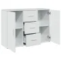 Aparador de madera de ingeniería blanco brillo 90,5x29,5x65 cm de , Aparadores - Ref: Foro24-849875, Precio: 102,69 €, Descue...