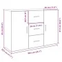 Aparador de madera de ingeniería blanco brillo 90,5x29,5x65 cm de , Aparadores - Ref: Foro24-849875, Precio: 102,69 €, Descue...