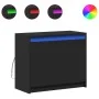 Aparador con LED madera de ingeniería negro 72x34x61 cm de , Aparadores - Ref: Foro24-852174, Precio: 82,03 €, Descuento: %