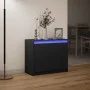 Aparador con LED madera de ingeniería negro 72x34x61 cm de , Aparadores - Ref: Foro24-852174, Precio: 82,03 €, Descuento: %