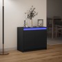 Aparador con LED madera de ingeniería negro 72x34x61 cm de , Aparadores - Ref: Foro24-852174, Precio: 83,37 €, Descuento: %