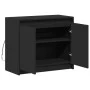 Aparador con LED madera de ingeniería negro 72x34x61 cm de , Aparadores - Ref: Foro24-852174, Precio: 82,03 €, Descuento: %