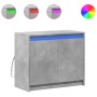 Aparador con LED madera ingeniería gris hormigón 72x34x61 cm de , Aparadores - Ref: Foro24-852176, Precio: 78,19 €, Descuento: %