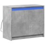 Aparador con LED madera ingeniería gris hormigón 72x34x61 cm de , Aparadores - Ref: Foro24-852176, Precio: 78,19 €, Descuento: %