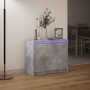 Aparador con LED madera ingeniería gris hormigón 72x34x61 cm de , Aparadores - Ref: Foro24-852176, Precio: 78,19 €, Descuento: %