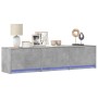 Mueble de TV LED madera ingeniería gris hormigón 165x34x40 cm de , Muebles TV - Ref: Foro24-852253, Precio: 87,01 €, Descuent...