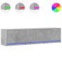Mueble de TV LED madera ingeniería gris hormigón 165x34x40 cm de , Muebles TV - Ref: Foro24-852253, Precio: 87,01 €, Descuent...