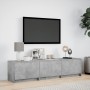 Mueble de TV LED madera ingeniería gris hormigón 165x34x40 cm de , Muebles TV - Ref: Foro24-852253, Precio: 87,01 €, Descuent...