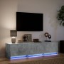 Mueble de TV LED madera ingeniería gris hormigón 165x34x40 cm de , Muebles TV - Ref: Foro24-852253, Precio: 87,01 €, Descuent...