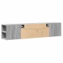 Mueble de TV de pared con luz LED gris Sonoma 180x31x39,5 cm de , Muebles TV - Ref: Foro24-3307959, Precio: 144,18 €, Descuen...