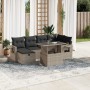 Set de sofás de jardín 7 pzas con cojines ratán PE gris claro de , Conjuntos de jardín - Ref: Foro24-3274982, Precio: 507,17 ...
