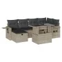 Garden sofa set 7 pcs with cushions light grey PE rattan by , Garden sets - Ref: Foro24-3274982, Price: 527,22 €, Discount: %
