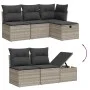 Garden sofa set 7 pcs with cushions light grey PE rattan by , Garden sets - Ref: Foro24-3274982, Price: 527,22 €, Discount: %