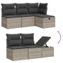 Set de sofás de jardín 7 pzas con cojines ratán PE gris claro de , Conjuntos de jardín - Ref: Foro24-3274982, Precio: 507,17 ...