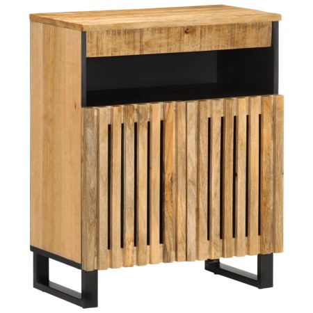 Aparador de madera maciza de mango rugosa 60x34x75 cm de , Taquillas y armarios de almacenamiento - Ref: Foro24-377559, Preci...