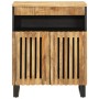 Aparador de madera maciza de mango rugosa 60x34x75 cm de , Taquillas y armarios de almacenamiento - Ref: Foro24-377559, Preci...