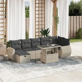 Set de sofás de jardín 8 pzas y cojines ratán sintético gris de , Conjuntos de jardín - Ref: Foro24-3275152, Precio: 615,32 €...