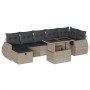 Set de sofás de jardín 8 pzas y cojines ratán sintético gris de , Conjuntos de jardín - Ref: Foro24-3275152, Precio: 613,30 €...