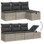 Set de sofás de jardín 8 pzas y cojines ratán sintético gris de , Conjuntos de jardín - Ref: Foro24-3275152, Precio: 613,30 €...