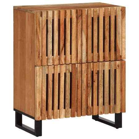Aparador de madera maciza acacia 60x34x75 cm de , Taquillas y armarios de almacenamiento - Ref: Foro24-377565, Precio: 142,43...