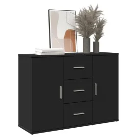 Black engineered wood sideboard 90,5x29,5x65 cm by , Sideboards - Ref: Foro24-849874, Price: 81,69 €, Discount: %