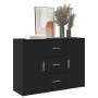 Aparador de madera de ingeniería negro 90,5x29,5x65 cm de , Aparadores - Ref: Foro24-849874, Precio: 86,03 €, Descuento: %