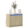 Aparador con LED madera de ingeniería roble Sonoma 72x34x61 cm de , Aparadores - Ref: Foro24-852175, Precio: 64,06 €, Descuen...